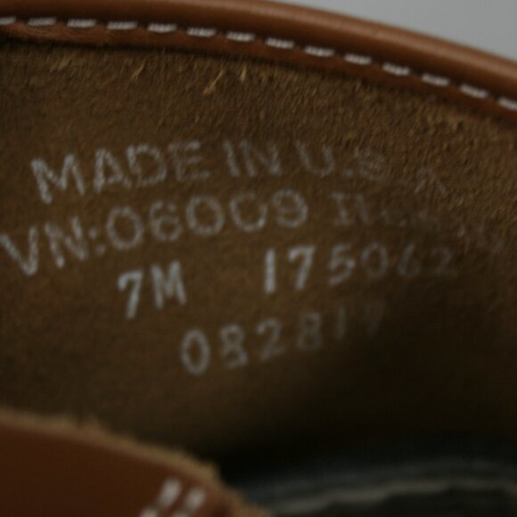 LL Bean Ladies 7 Tan Leather Brown Rubber Short Ankle Duck Boots USA Maine 06009 - Picture 8 of 12